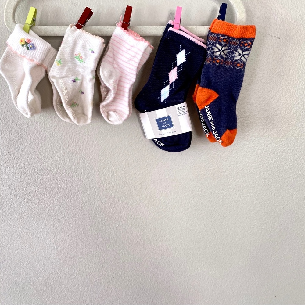 5 Pairs of Janie and Jack Baby Socks